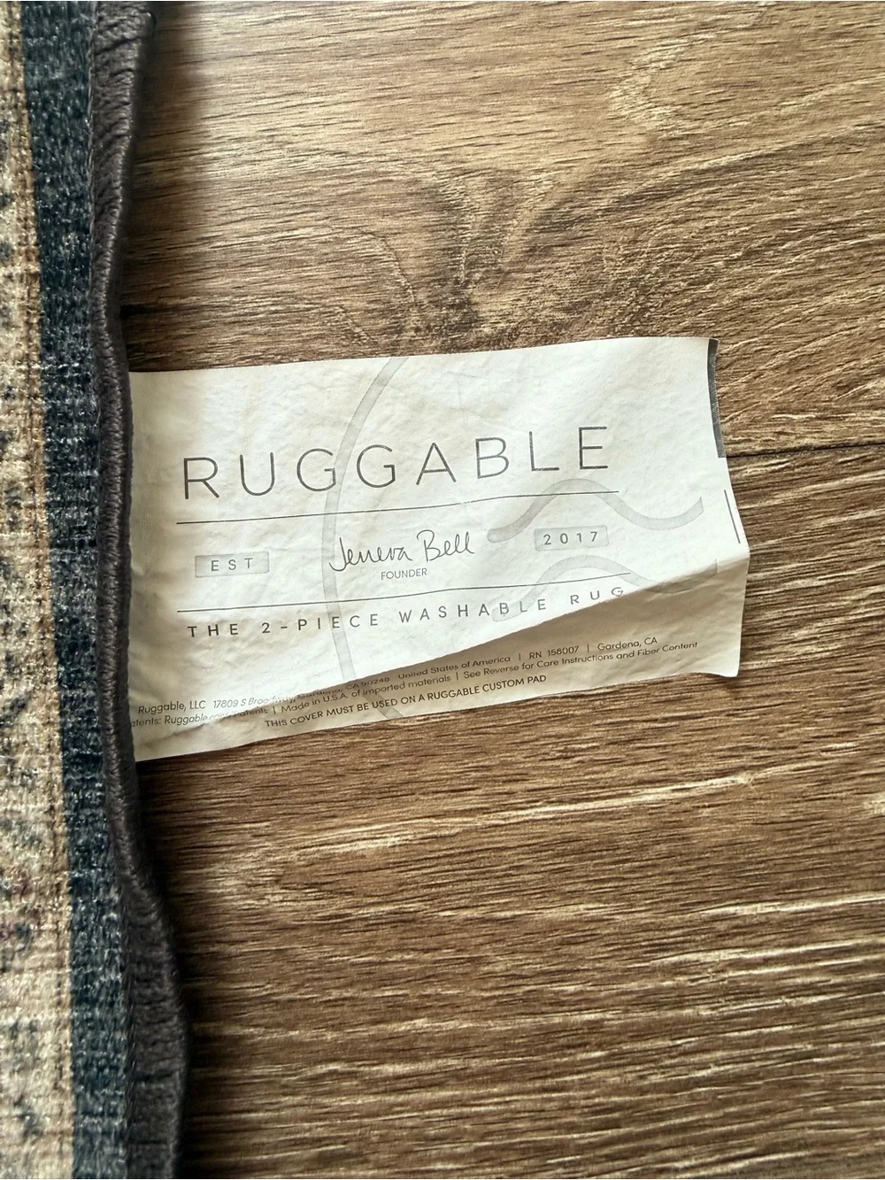Ruggable Verena Dark Wood 5’x7’